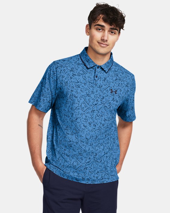 Polo UA Iso-Chill Verge pour homme, Blue, pdpMainDesktop image number 0